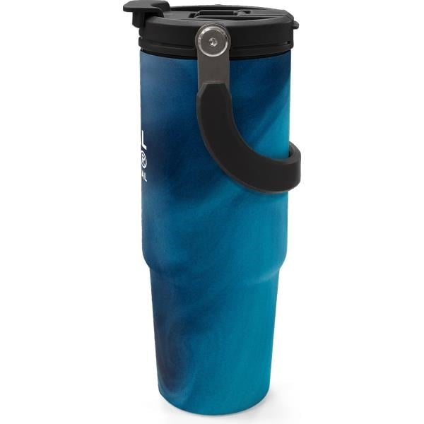 Coral High Renkli Desenli Pipetli ve Direkt İçim Çelik Termos 900 ml 38736