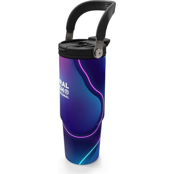Coral High Renkli Desenli Pipetli ve Direkt İçim Çelik Termos 900 ml 38735
