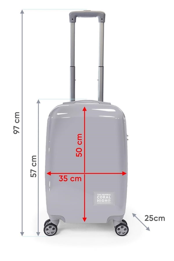 Coral High Sarı Kırmızı 5 Yıldız Aslan Taraftar Desenli Kabin Boy Valiz (50cm) 16563