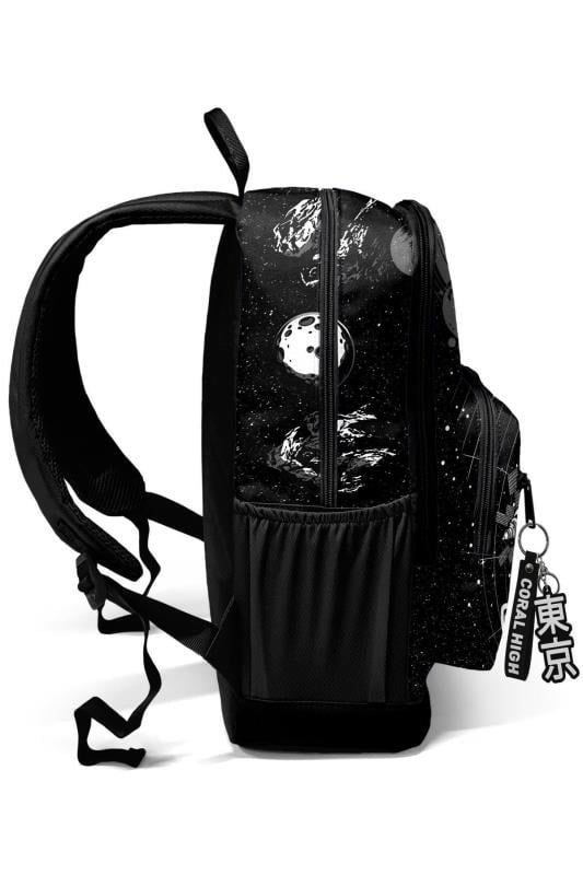 Coral High Siyah Galaxy Desenli Okul Sırt Çantası 23644