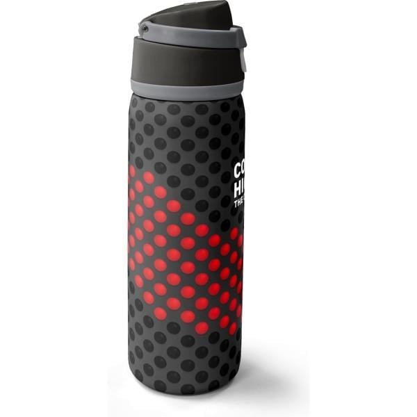 Coral High Siyah Kırmızı Desenli Pipetli ve Direkt İçim Çelik Termos 800 ml 38511