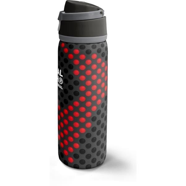 Coral High Siyah Kırmızı Desenli Pipetli ve Direkt İçim Çelik Termos 800 ml 38511