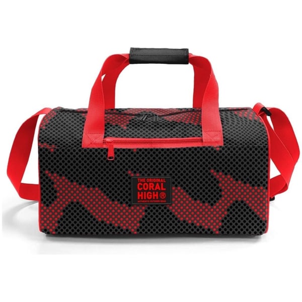 Coral High Siyah Kırmızı Desenli Spor Çantası 27555