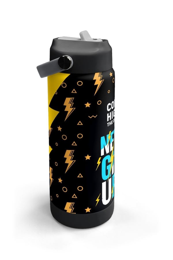 Coral High Siyah Never Give Up Desenli Katlanır Ağızlıklı Çelik Termos 650 ml 38320