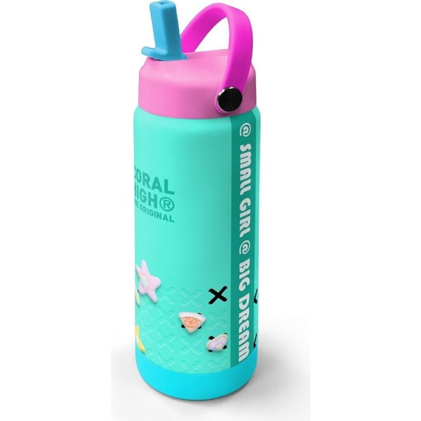 Coral High Su Yeşili Desenli Katlanır Ağızlıklı Çelik Termos 650 ml 38351
