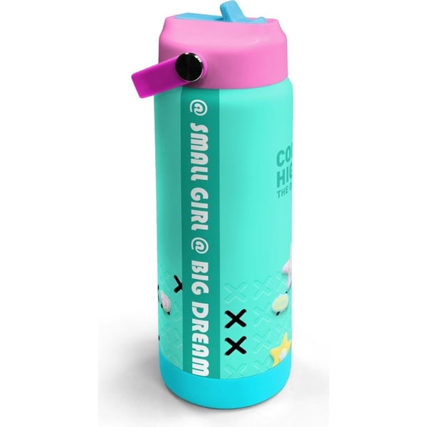Coral High Su Yeşili Desenli Katlanır Ağızlıklı Çelik Termos 650 ml 38351