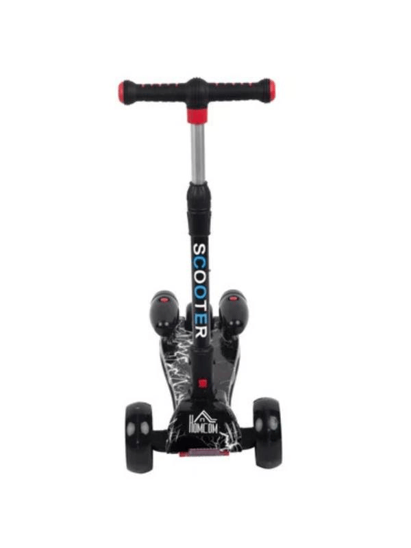 CToy 3 Tekerlekli Duman Efektli Bluetoothlu LED Işıklı Müzikli Çocuk Scooter (3-9 Yaş) – Siyah Mermer