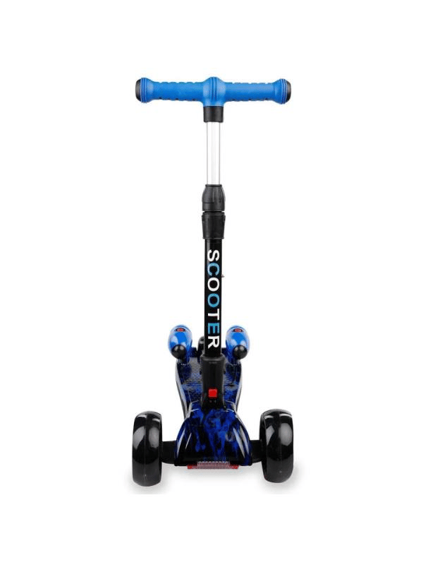 CToy 3 Tekerlekli Duman Efektli Bluetoothlu LED Işıklı Müzikli Çocuk Scooter (3-9 Yaş) – Mavi Mermer