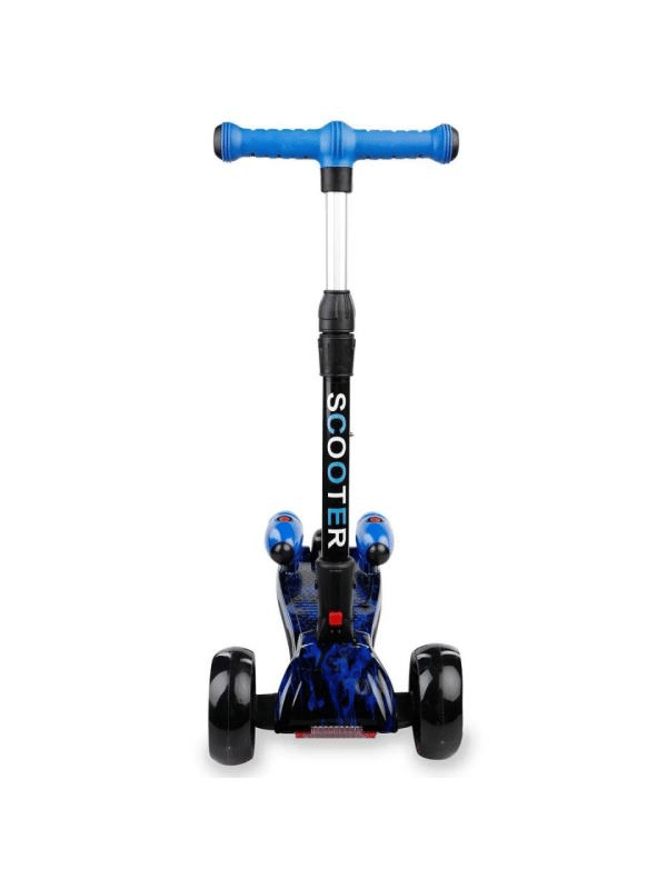 CToy 3 Tekerlekli Duman Efektli Bluetoothlu LED Işıklı Müzikli Çocuk Scooter (3-9 Yaş) – Mavi Mermer