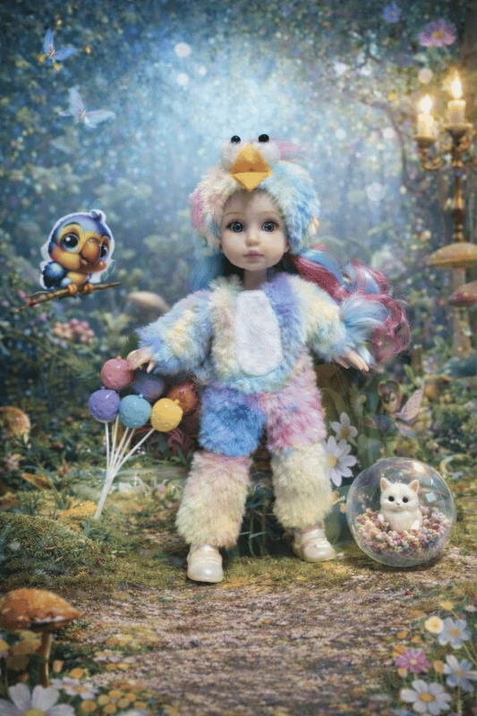 CTOY Kostümlü Oyuncak Bebek Seti – Peluş Kuş Kostümlü Koleksiyonluk Bebek (CTOY-QJ183A)