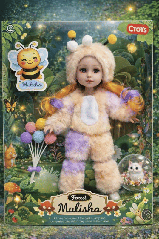 CTOY Kostümlü Oyuncak Bebek Seti – Peluş Arı Kostümlü Koleksiyonluk Bebek (CTOY-QJ183D)