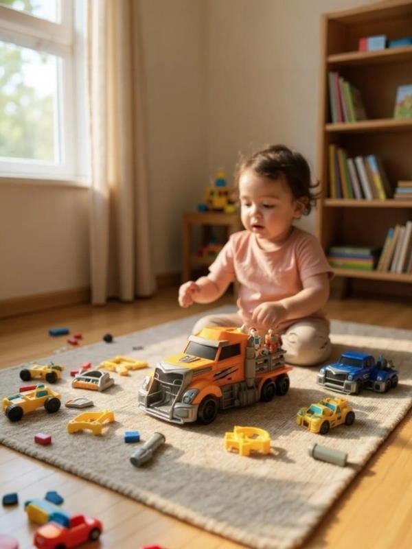 Ctoy Mega Yaratıcı Robot Taşıma Kamyonu - Turuncu