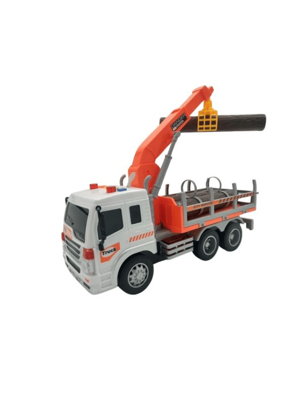Ctoy Oyuncak Sesli, ışıklı ve Pilli Vinçli Kütük Taşıyıcı - CTOY-WY300F