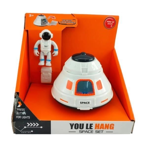 Ctoys Işıklı Uzay Kapsülü Oyuncak Seti – Astronot Figürlü, Pilli Uzay Aracı Oyuncak (3+ Yaş)