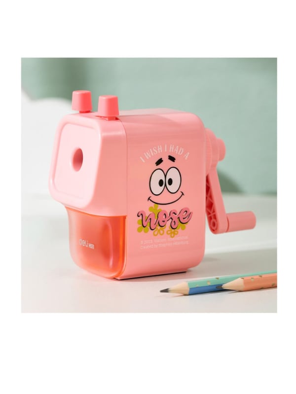 Deli EH511 SpongeBob Lisanslı Masaüstü Kalemtıraş Pembe – Jumbo ve Standart Kalem Uyumlu