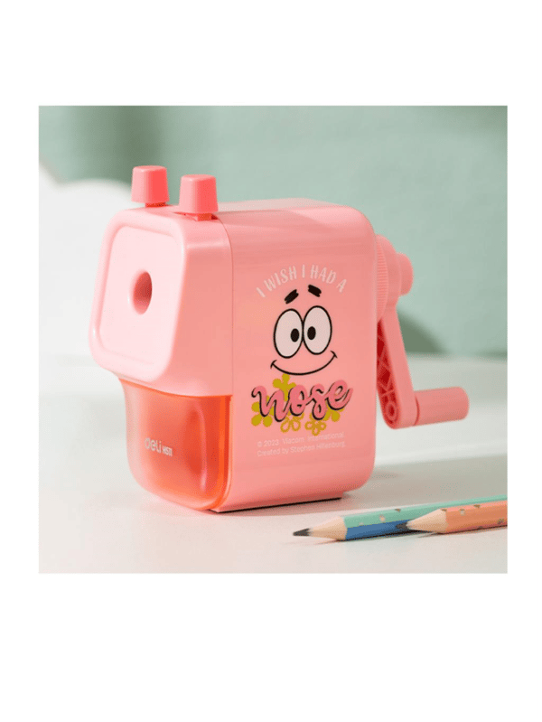 Deli EH511 SpongeBob Lisanslı Masaüstü Kalemtıraş Pembe – Jumbo ve Standart Kalem Uyumlu