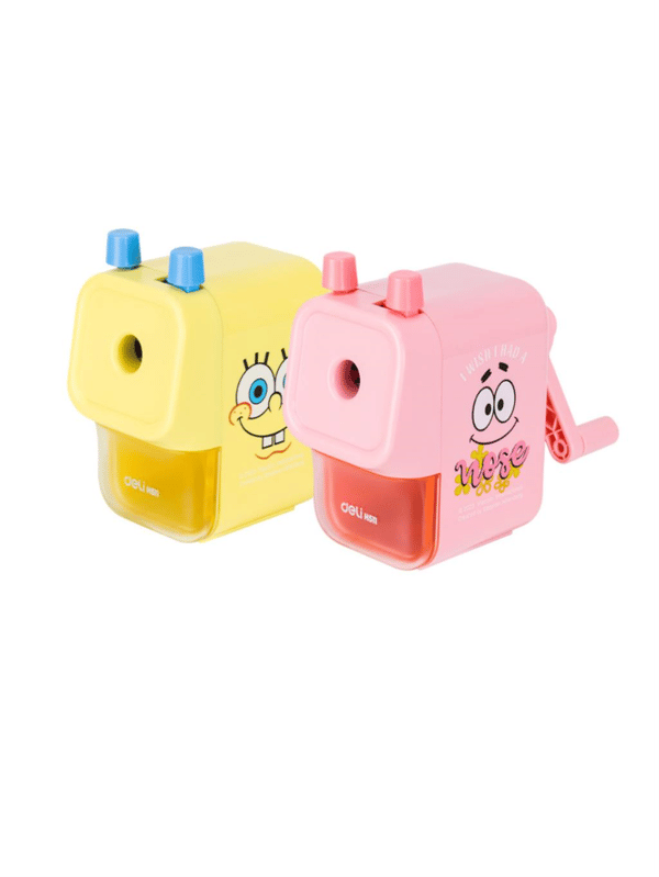 Deli EH511 SpongeBob Lisanslı Masaüstü Kalemtıraş Sarı – Jumbo ve Standart Kalem Uyumlu