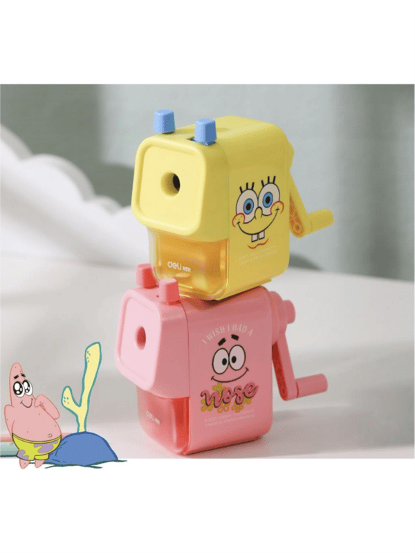 Deli EH511 SpongeBob Lisanslı Masaüstü Kalemtıraş Pembe – Jumbo ve Standart Kalem Uyumlu