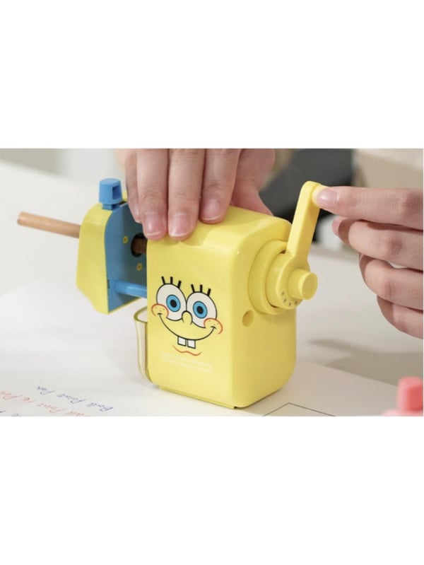 Deli EH511 SpongeBob Lisanslı Masaüstü Kalemtıraş Sarı – Jumbo ve Standart Kalem Uyumlu
