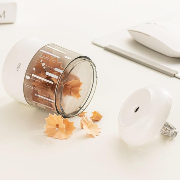 Deli H508-WH Elektrikli Masaüstü Kalemtıraş Pastel Beyaz