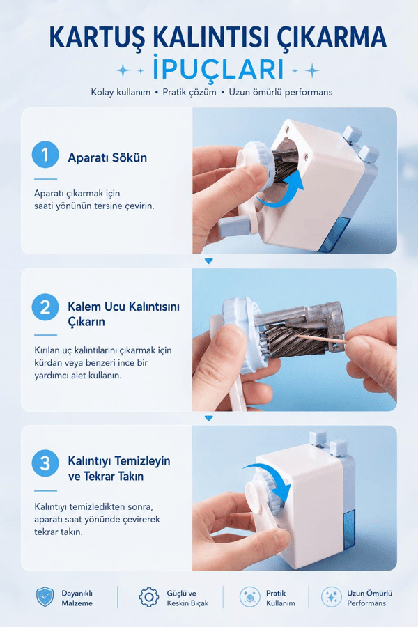 Deli H515-BL Çevirmeli Kalemtıraş – Geniş Hazneli, Dayanıklı Çelik Bıçaklı Masaüstü Kalemtraş (Mavi)