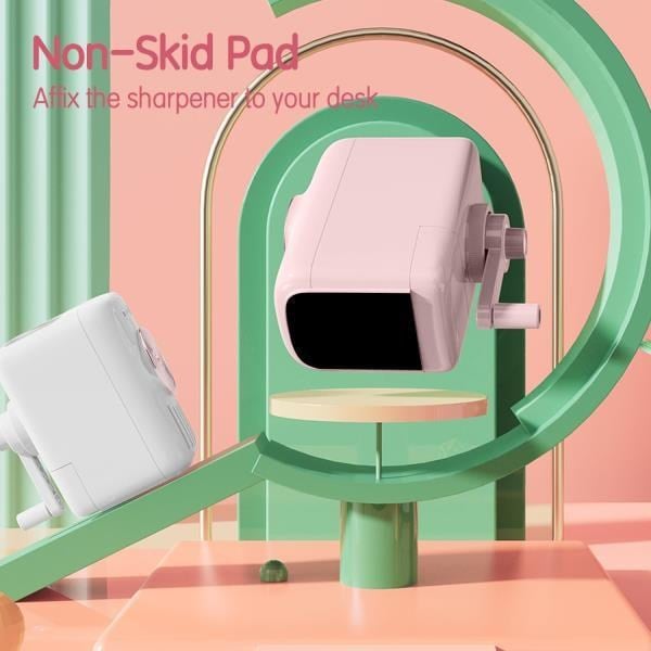 Deli Masa Üstü Müzikli Pastel Pembe Kalemtraş