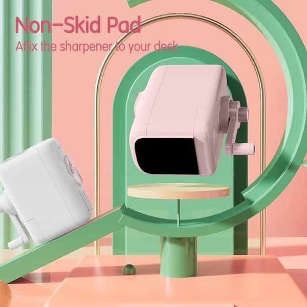Deli Masa Üstü Müzikli Pastel Pembe Kalemtraş