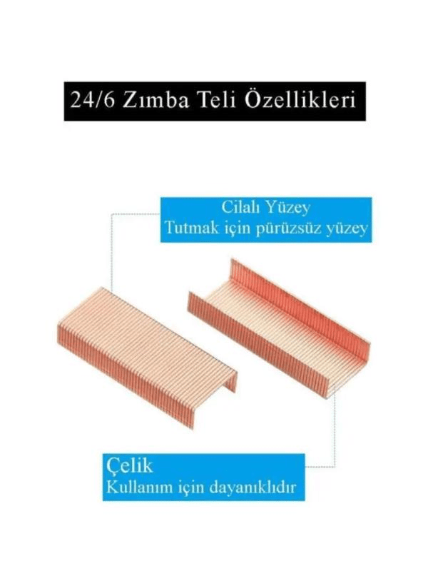 Delta Zımba Teli 1000 Li X 10 Paket 24/6 Sarı 1551