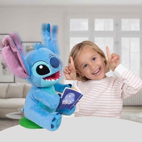 Disney Stitch Sesli Karanlıkta Parlayan Masal Anlatan İnteraktif Peluş – 34 cm