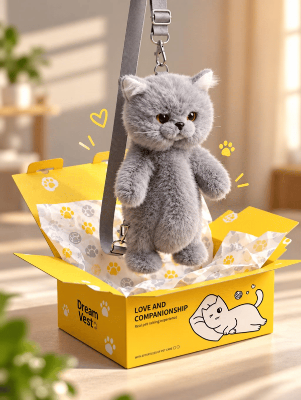 Dream Vest Pelüş Kedi Şeklinde Sırt Çantası VST-CAT007