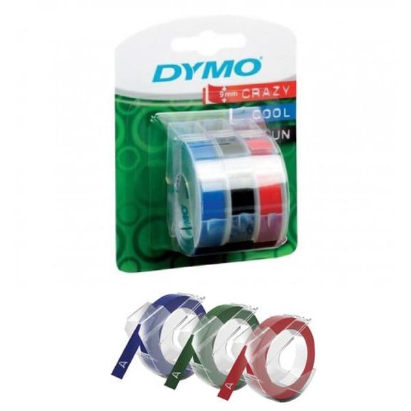 Dymo Junior / Omega 9mm X 3M Renkli 3'lü Blister -S0847750