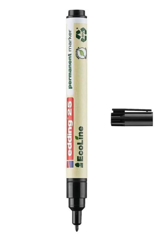 Edding E-25 Ecoline Permanet Doldurulabilir Markör Siyah 