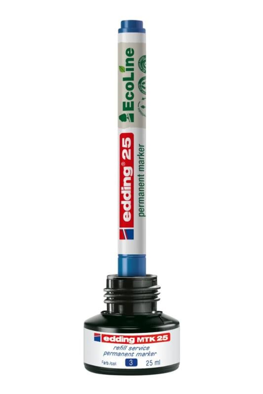 Edding E-25 Ecoline Permanet Doldurulabilir Markör Siyah 
