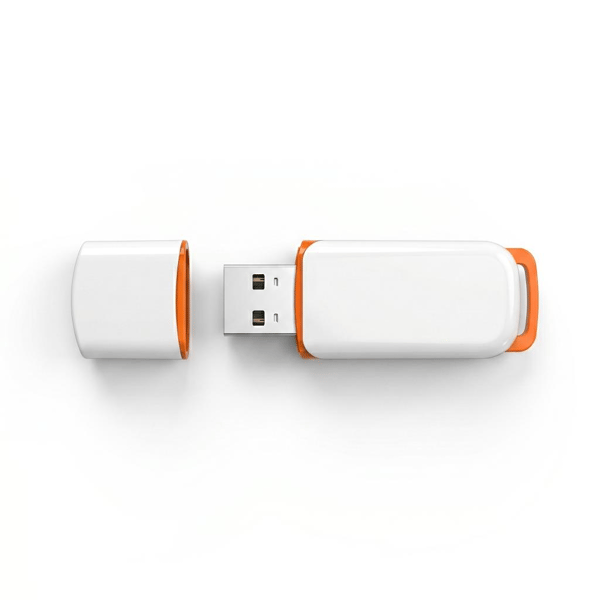 Elba 128GB USB 3.2 Plastik Flash Bellek (Beyaz-Turuncu)
