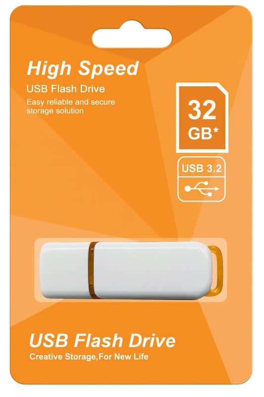 Elba 32GB Plastik Beyaz-Turuncu 3.2 USB Flash Bellek