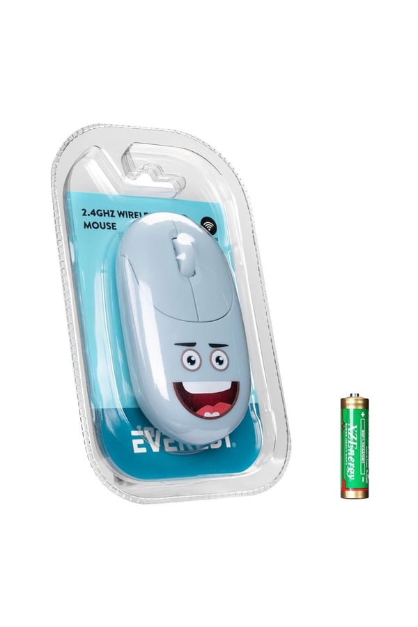 Everest SM-26 FASHION 2.4Ghz Mavi Kabartmalı Kablosuz Mouse