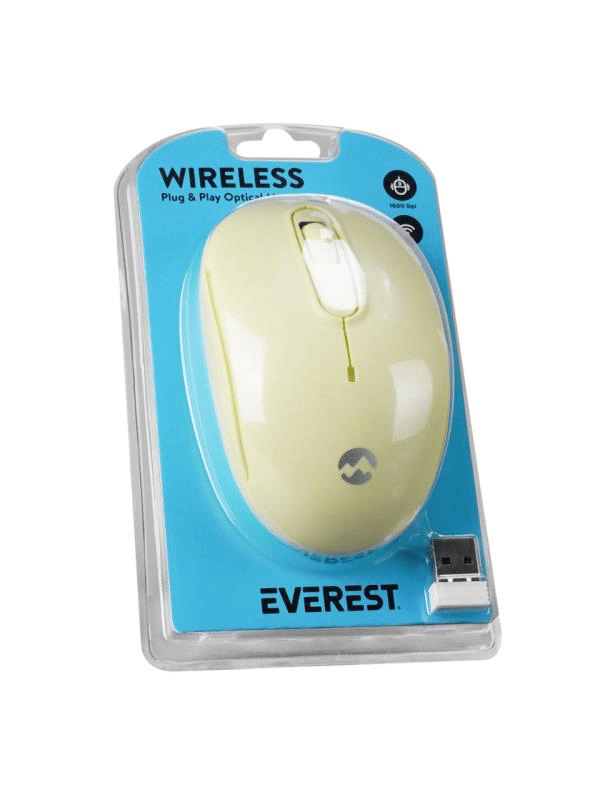 Everest SMW-666 USB Sarı 2.4 GHZ Optik Kablosuz Mouse 1500Dpı