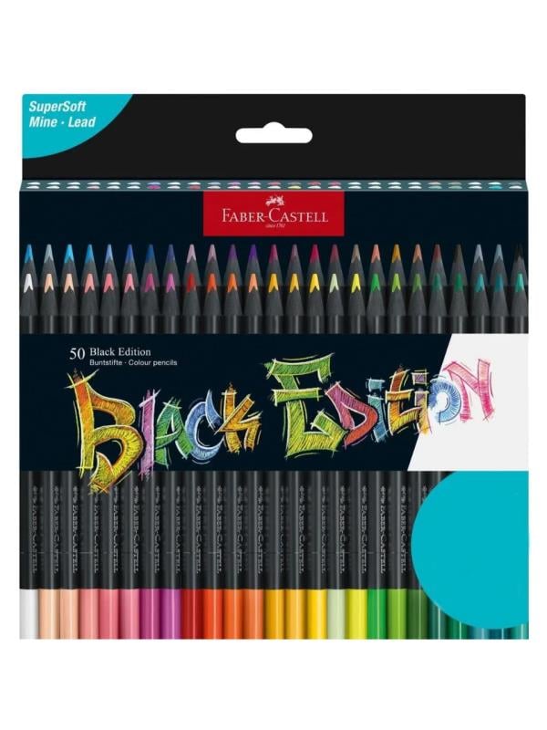Faber Castell Black Edition 50’li Renkli Kalem Seti – Blackwood Serisi