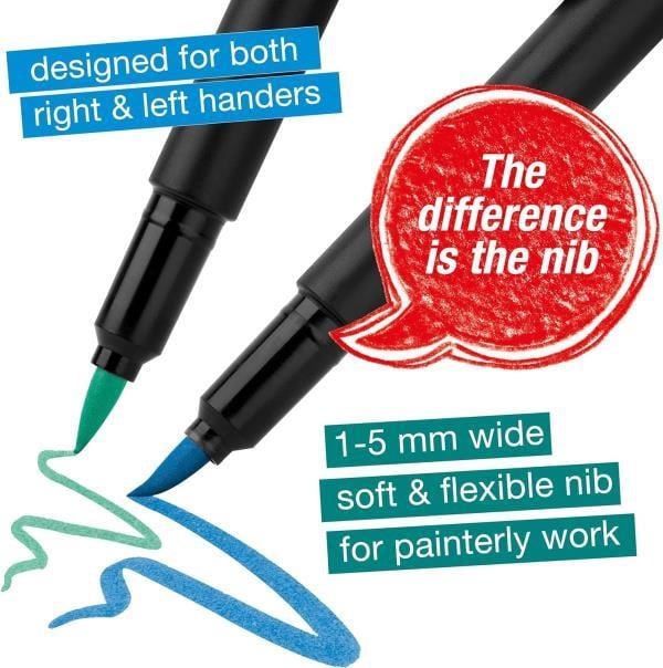 Faber Castell Black Edition Keçeli Kalem Fırça Uç 10'lu