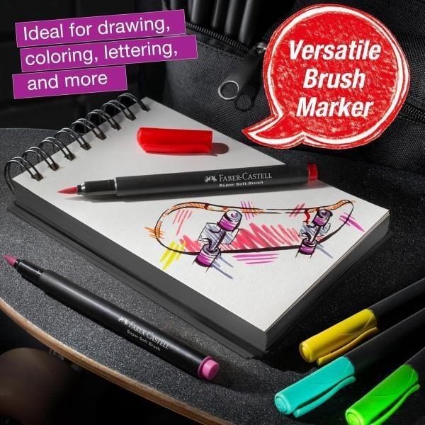 Faber Castell Black Edition Keçeli Kalem Fırça Uç 10'lu