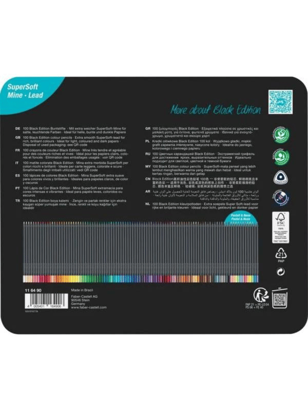 Faber Castell Black Edition Kuru Boya Kalemi 100 Renk