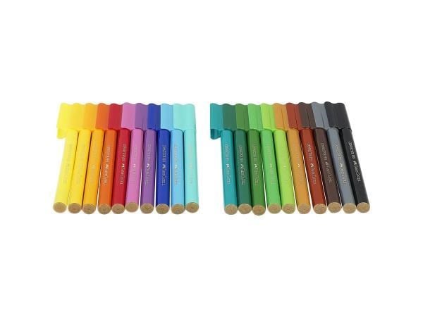 Faber Castell Dino Silindir Kutuda Keçeli Kalem 20 li