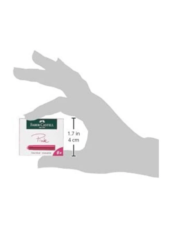 Faber Castell Dolma Kalem Kartuşu Pembe 6’lı – Canlı ve Akıcı Yazım Deneyimi