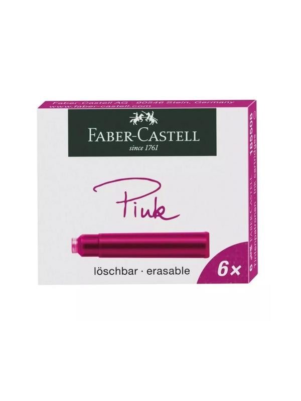 Faber Castell Dolma Kalem Kartuşu Pembe 6’lı – Canlı ve Akıcı Yazım Deneyimi
