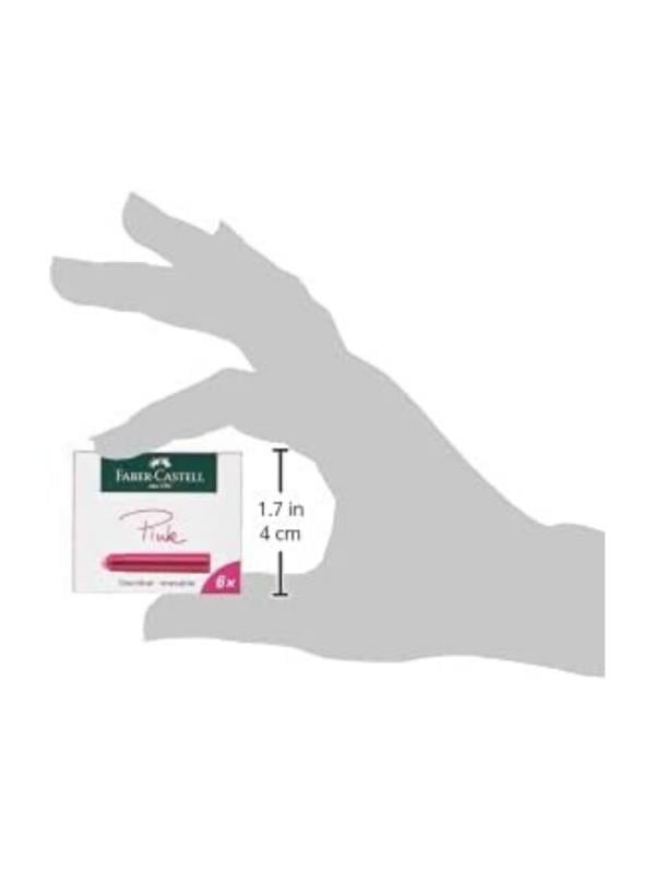 Faber Castell Dolma Kalem Kartuşu Pembe 6’lı – Canlı ve Akıcı Yazım Deneyimi