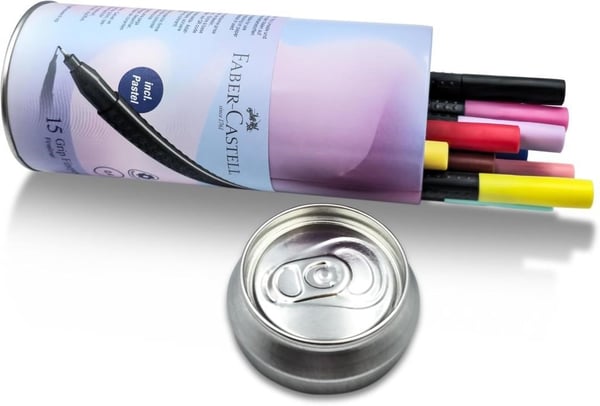 Faber Castell Fineliner Grip 0.4mm 15'li Silindir Kutu