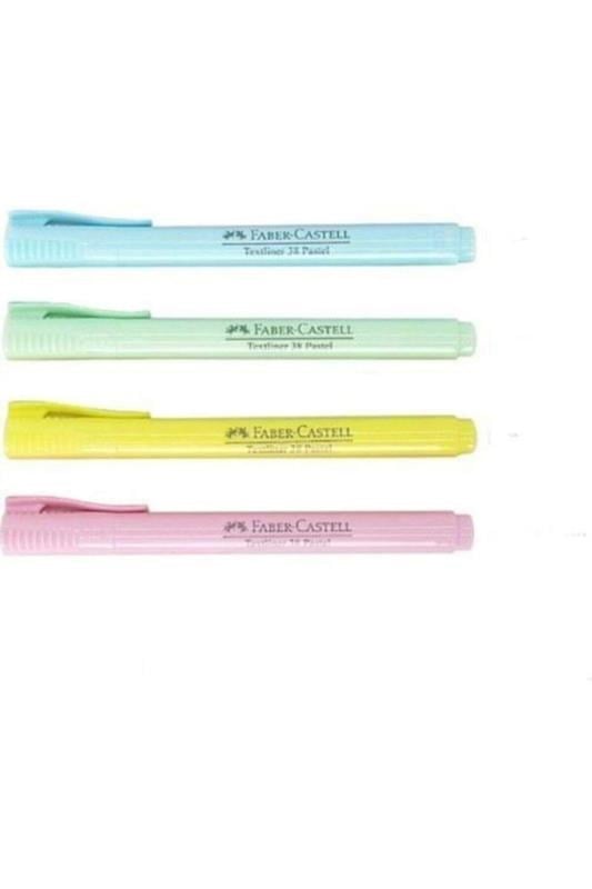 Faber Castell Fosforlu Kalem 38 Pastel 4'lü Set