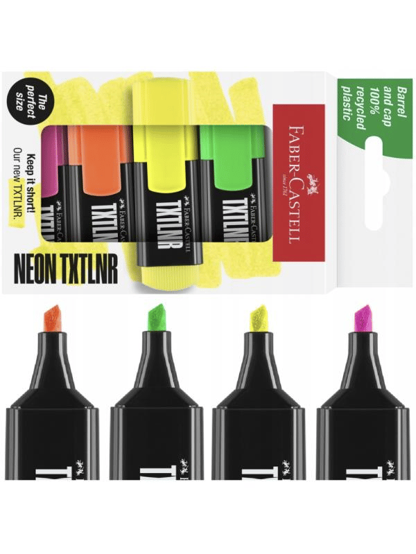 Faber Castell Fosforlu Kalem Mini Neon 4'lü Set - 154204