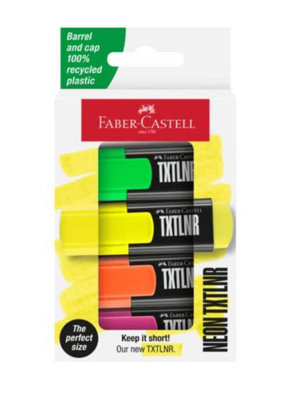 Faber Castell Fosforlu Kalem Mini Neon 4'lü Set - 154204