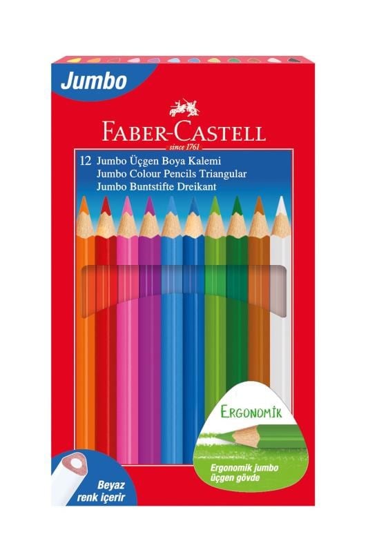 Faber Castell Kuru Boya Karton Kutu Jumbo Tam Boy
